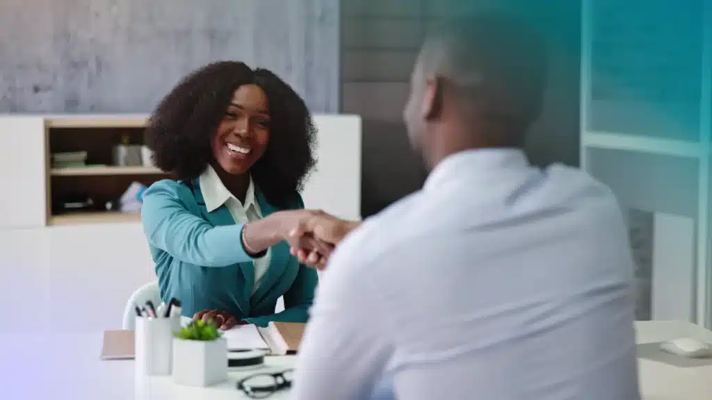 Black Consultant helping another business owner