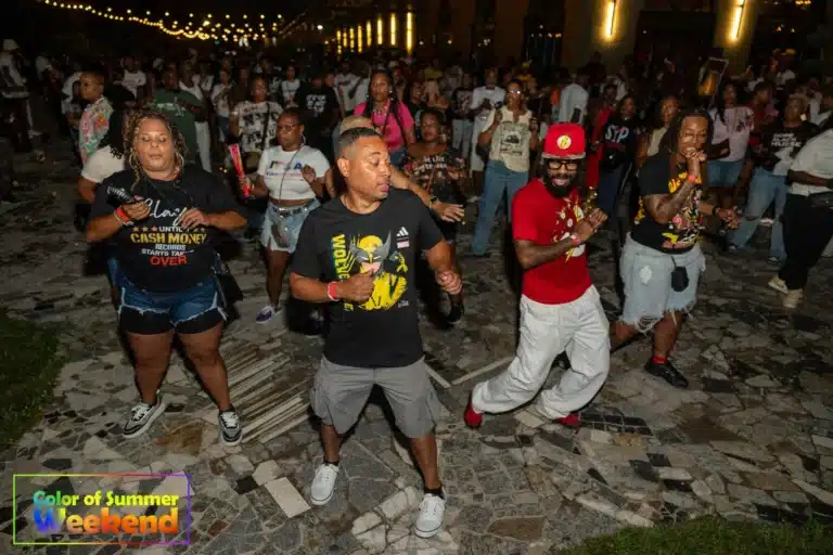 People dancing at an event for Face614